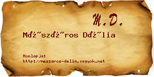 Mészáros Délia névjegykártya