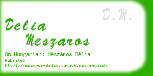 delia meszaros business card